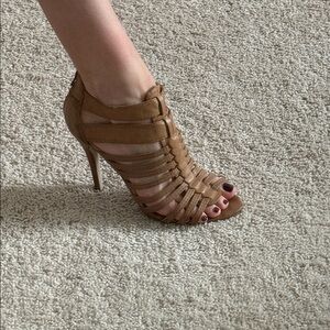 Madden Girl Tan Strappy Heels